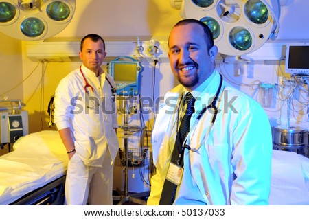 Medical doctors at hospital\'s emergency room - a series of emergency room photos.