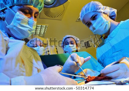 Medical team performing an operation - a series of surgery related images.