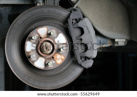 Close up of car brake - a series of MECHANIC related images.