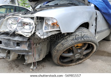 Crashed car - a series of crashed car images.