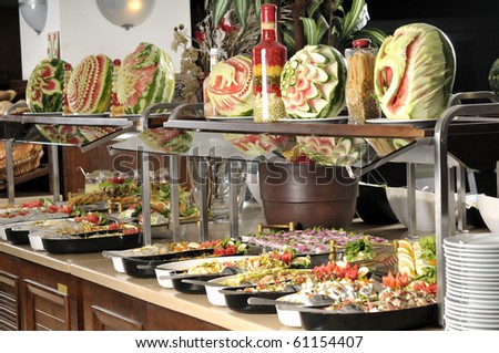 buffet style food