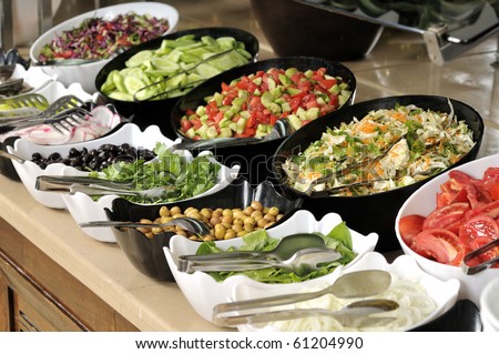 Salad buffet - a series of RESTAURANT images.