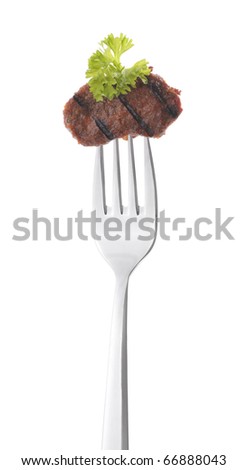 food on fork