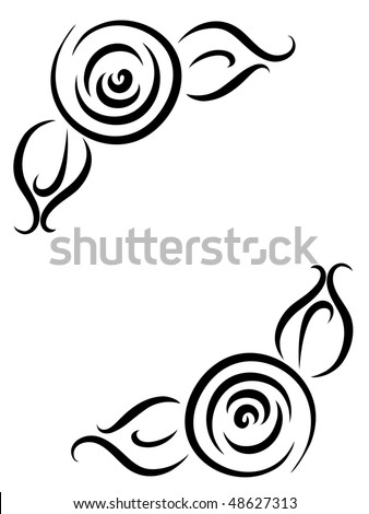 stock vector tatoo flower