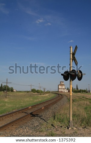 last rail crossing before grain elevator