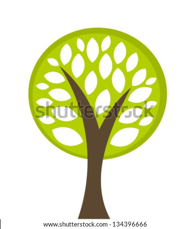 Eco tree symbol. Vector illustration - stock vector