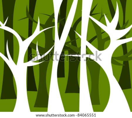 Abstract Forest Full Of Trees Stock Vector Illustratie 84065551