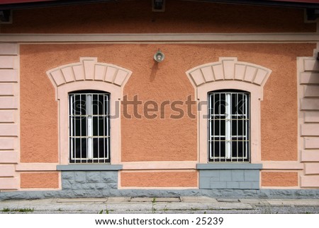 train station windows, Kranj, Slovenia