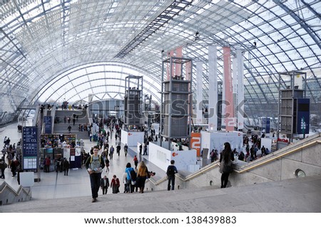 Leipzig, Germany - March 14: Public Day For Leipzig Book Fair On March 14, 2013 In Leipzig, Germany. Leipzig Book Fair Is The Most Important Spring Meeting Place For The Publishing And Media Sector.