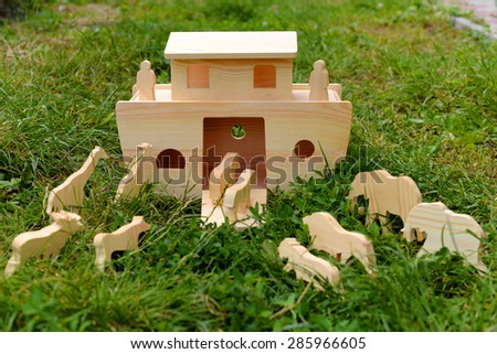 Beautiful wooden Noah's ark