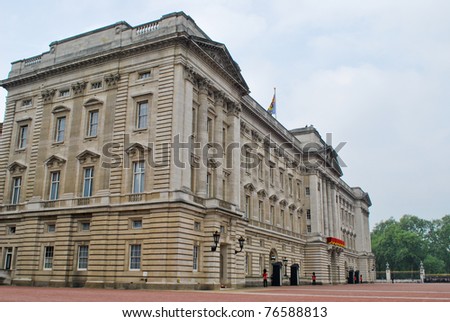 LONDON, UK - APRIL 29: Buckingham Palace which will be the starting point of the royal wedding procession to be held on Friday 29th April, April 29, 2011 in London, United Kingdom