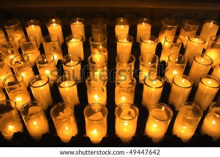 orange votive candles