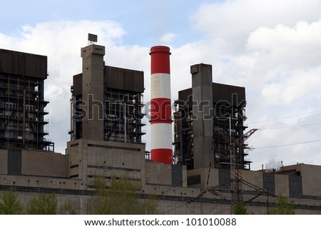 Coal power plant. Charcoal power plant.