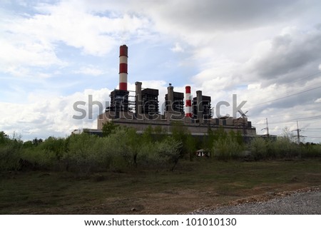 Coal power plant. Charcoal power plant.