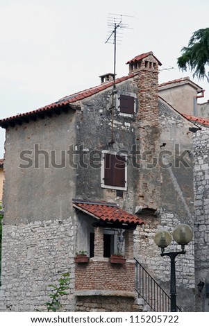 Old mediterranean house. Old stone houses.