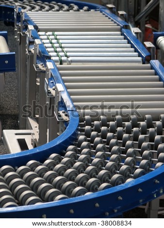 factory track. convey-er belt. industry track.\
\
conveyor belt.