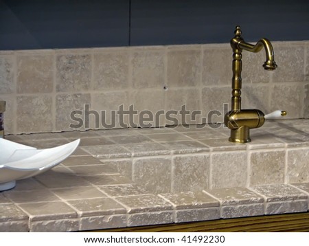 kitchen tap. kitchen faucet. water valve.