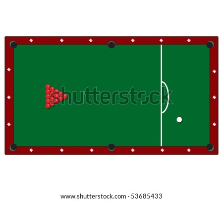 Snooker Table Ball Set Up
