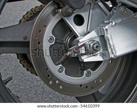 motorcycle wheel. motorcycle brakes. brakes and wheel.
