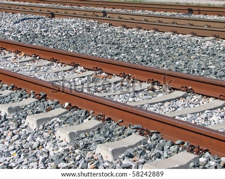 old railroad. old railroad tracks. fast railway tracks.