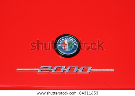 stock photo BELGRADE SEPTEMBER 3 A Alfa Romeo 2000 Veloce on Oldtimer's
