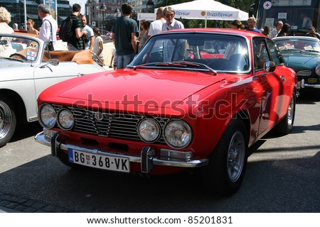 stock photo BELGRADE SEPTEMBER 3 A Alfa Romeo 2000 on display at the