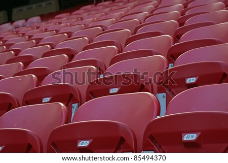 Football stadium seats. Soccer stadium seats.