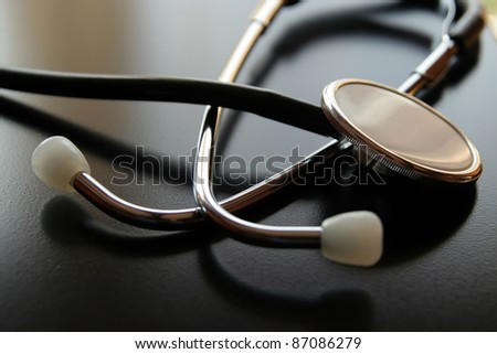 Medical diagnostic tool. Doctors stethoscope. Medical stethoscope.