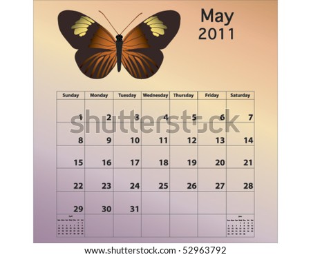 may calendar 2011 images. stock vector : May 2011