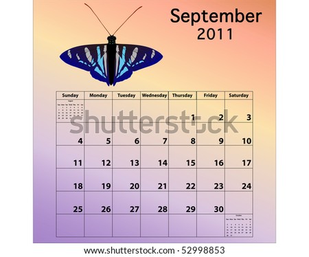september calendar. September 2011 calendar