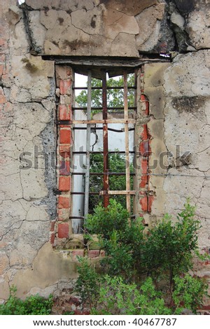 Old window in house