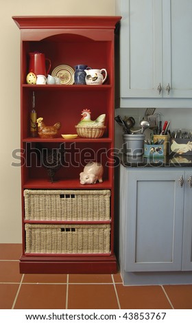 Red Kitchen Dresser