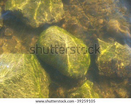 underwater stones
