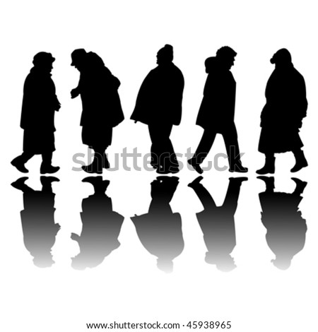 old people silhouette