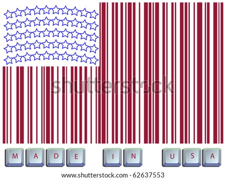 made in usa flag, abstract art illustration; for vector format please visit my gallery