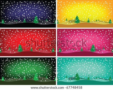 winter banners, abstract art illustration; for vector format please visit my gallery