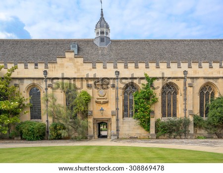 Oxford, England, 17th August 2015: St Johns College is the wealthiest college in Oxford, with a financial endowment of  ÃÂ£340M, largely due to nineteenth century suburban development of land in the city