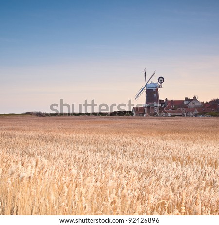 Cley next the sea windmill on the Norfolk coast in England