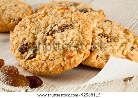 Oatmeal soft chewy fruit cookie
