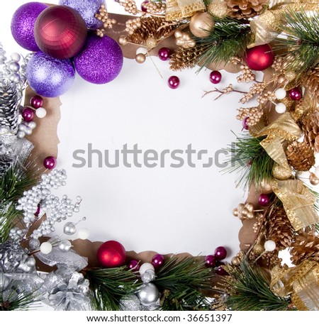 Christmas Decoration on Christmas Card Decoration Stock Photo 36651397 Shutterstock