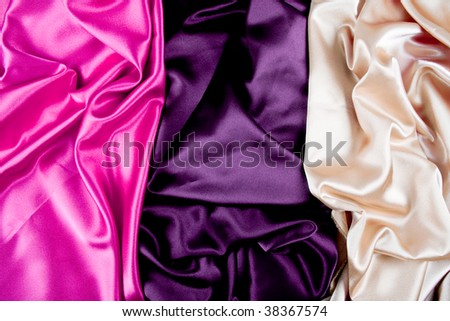 Softness Textile Pink, Purple, Beige  Satin Wave Pattern Background ( Wave Pattern )