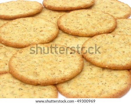 Round cookie. Isolated on white.