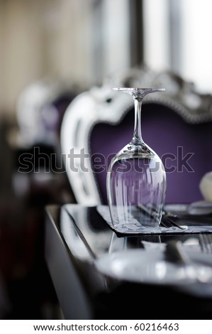 Wine glass on a table