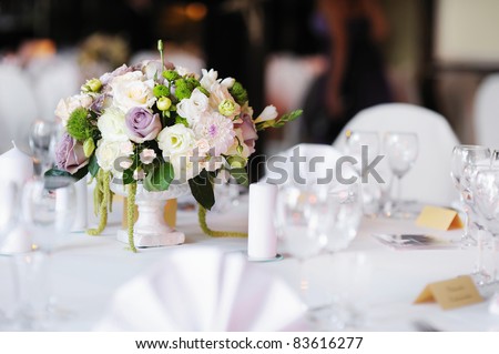 Table Set For An Event Party Or Wedding Reception