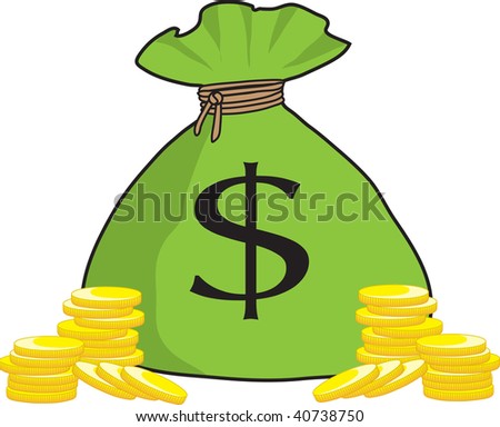 money bags clip art. stock photo : clipart