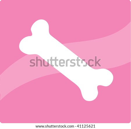 dog bone clipart. of a pink dog bone icon.