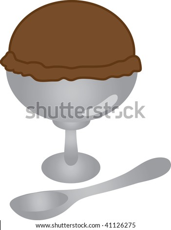 Clip Art Illustration Of Chocolate Ice Cream