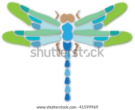 dragonfly clipart black and white. stock photo : Clip art