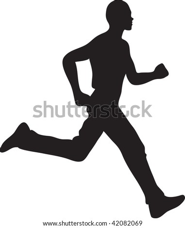 runner clip art. stock photo : Clip art