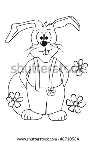 funny faces cartoon drawings. easter bunny cartoon drawing.